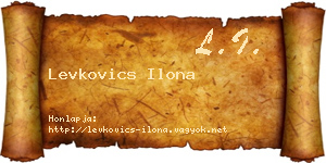 Levkovics Ilona névjegykártya